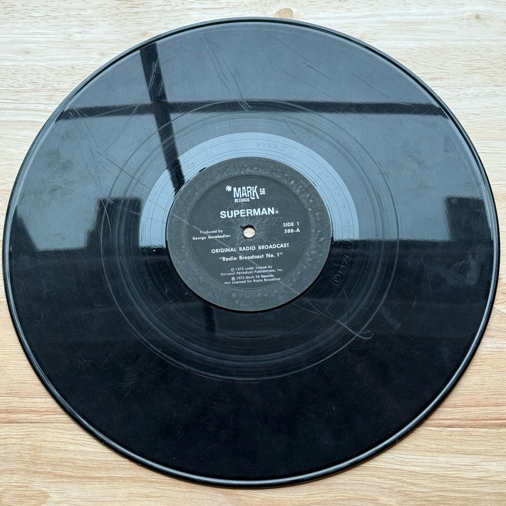 Superman Original Radio Broadcast Vinyl Record